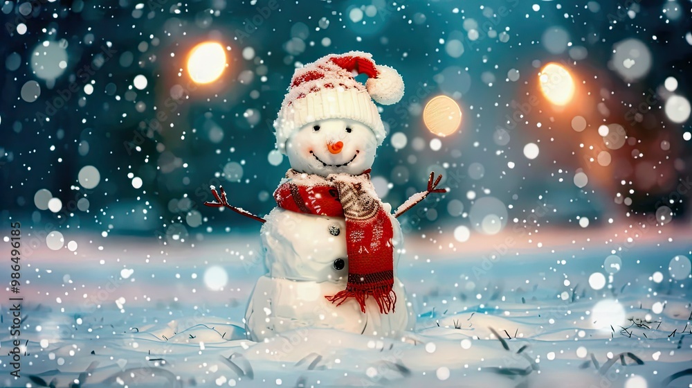 Snowman in the street Snowman in the street