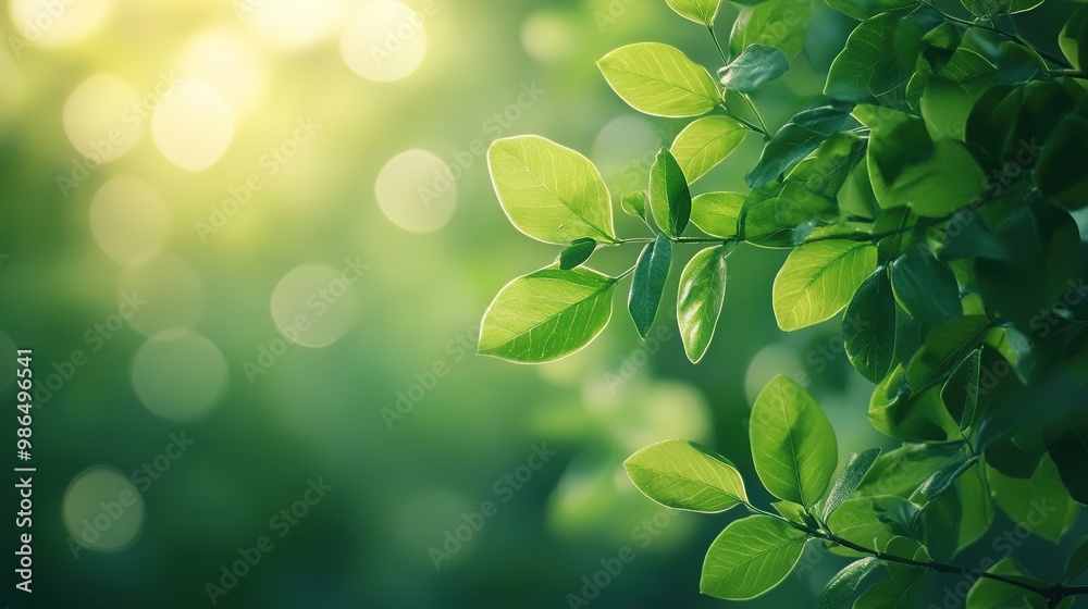 Green background with natural light and foliage-inspired design Green background with natural light and foliage-inspired design