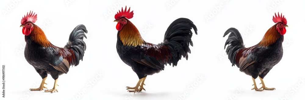 rooster isolated on white background