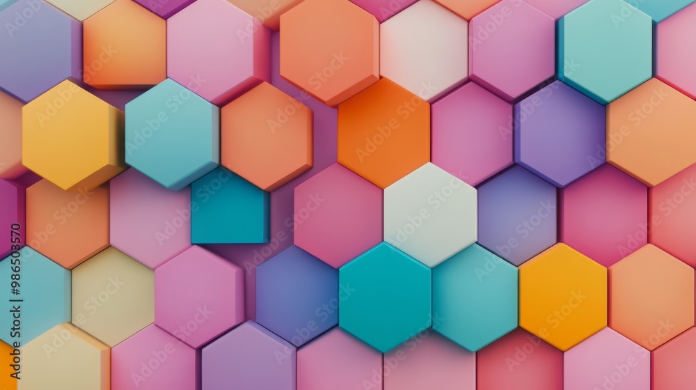 Colorful geometric blocks arranged in a vibrant pattern on a flat surface during daylight Colorful geometric blocks arranged in a vibrant pattern on a flat surface during daylight
