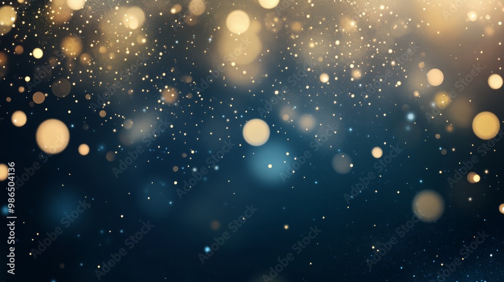 Glowing particles and lights create a mesmerizing bokeh effect during an evening celebration
