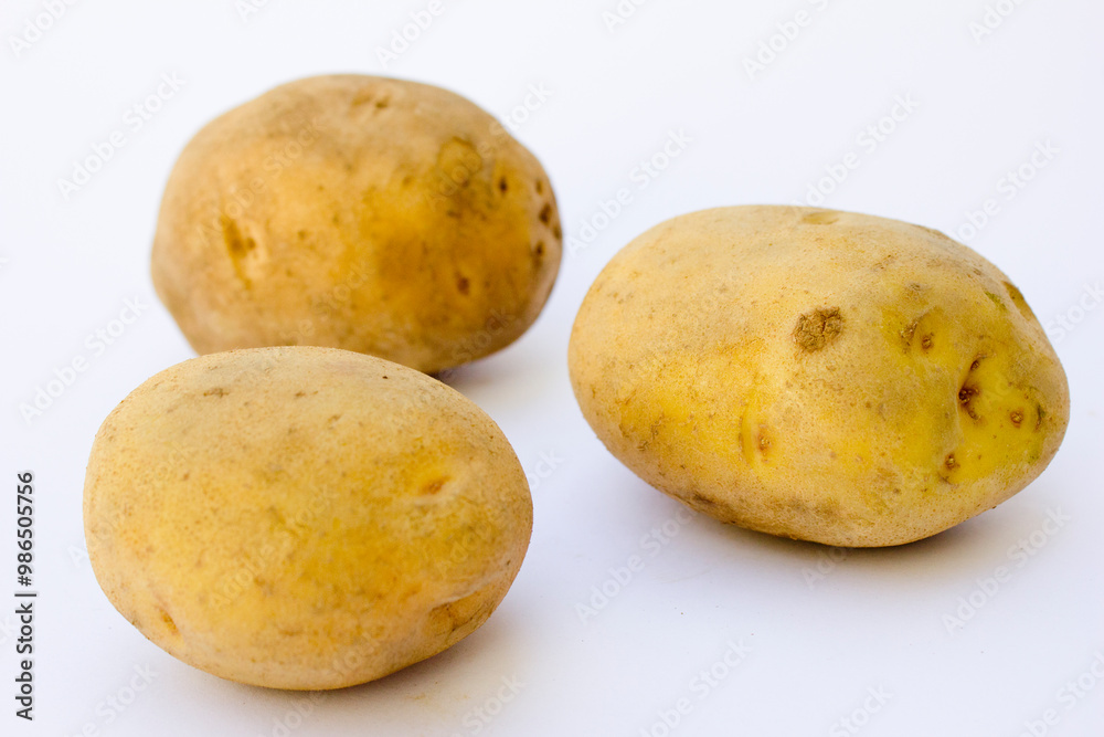 A potato (Solanum tuberosum) is rich in carbohydrates, fiber, and vitamins C and B6. Provides about 25% of the vitamin C in the average European diet A potato (Solanum tuberosum) is rich in carbohydrates, fiber, and vitamins C and B6. Provides about 25% of the vitamin C in the average European diet