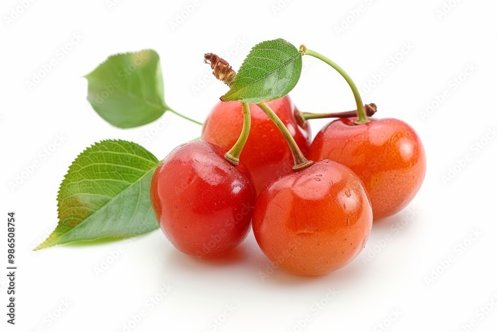 Obraz premium A fresh barbados cherry isolated on white