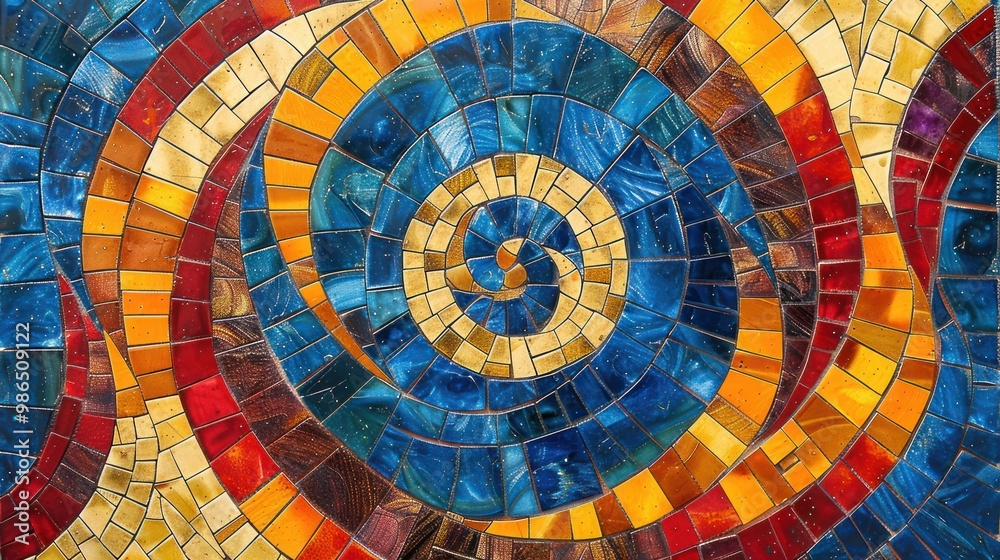 Fototapeta premium Spiral Mosaic Art