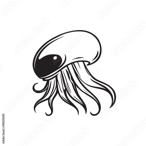 Octopus icon isolated on white background