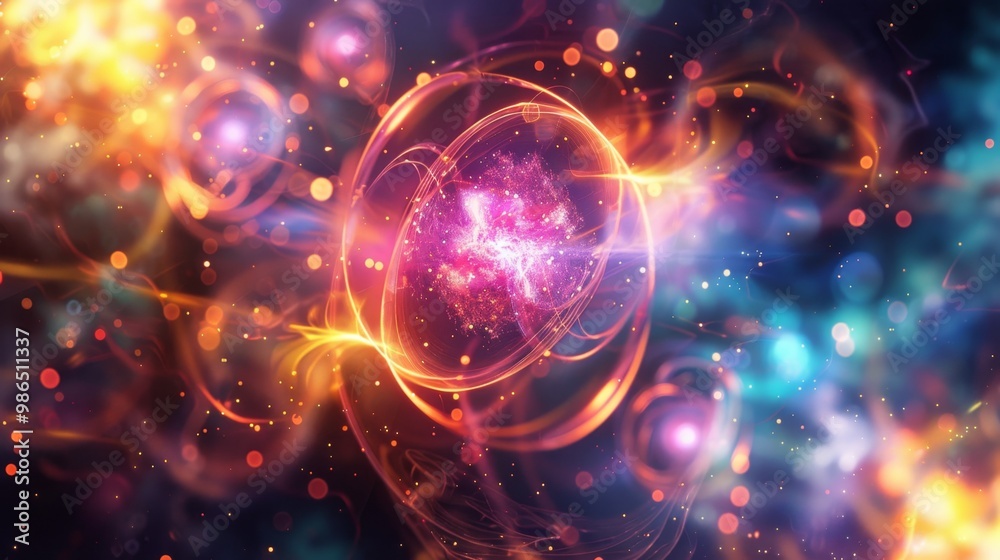 Luminous Atoms Floating in Ethereal Space Luminous Atoms Floating in Ethereal Space