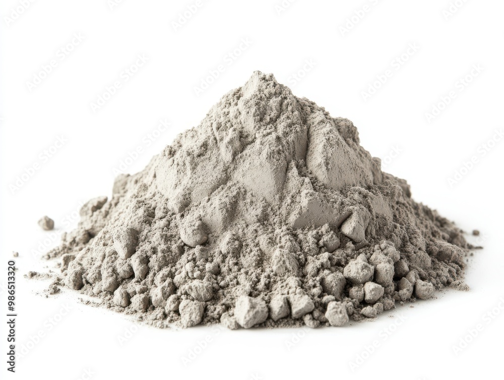 Grey Fine Sand Pile Isolated On White Background Grey Fine Sand Pile Isolated On White Background
