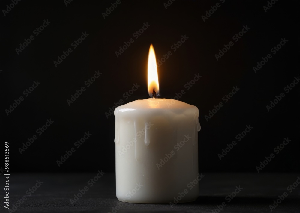 a white candle on a black background a white candle on a black background