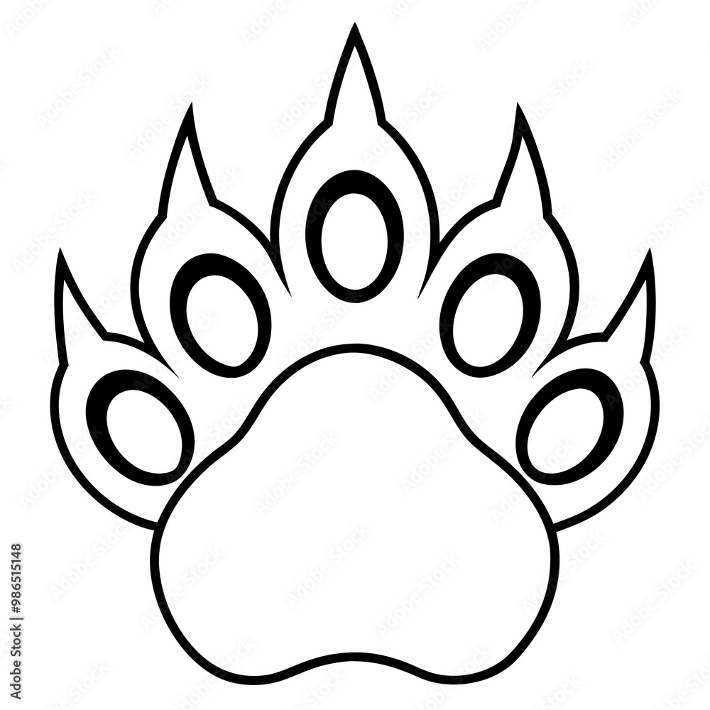 Bold Polar Bear Paw Print Vector Design Bold Polar Bear Paw Print Vector Design