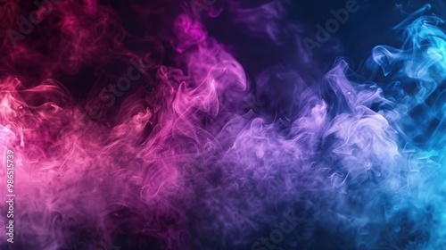 Wallpaper Mural Abstract Smoke Image with Pink and Blue Colors Torontodigital.ca