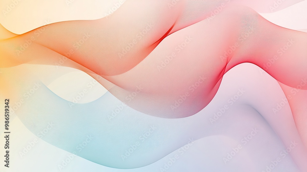 Obraz premium Elegant abstract line background featuring soft curves and minimalist aesthetics