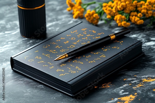 Dark Academia inspired calligraphy adds a scholarly touch to journals and letters