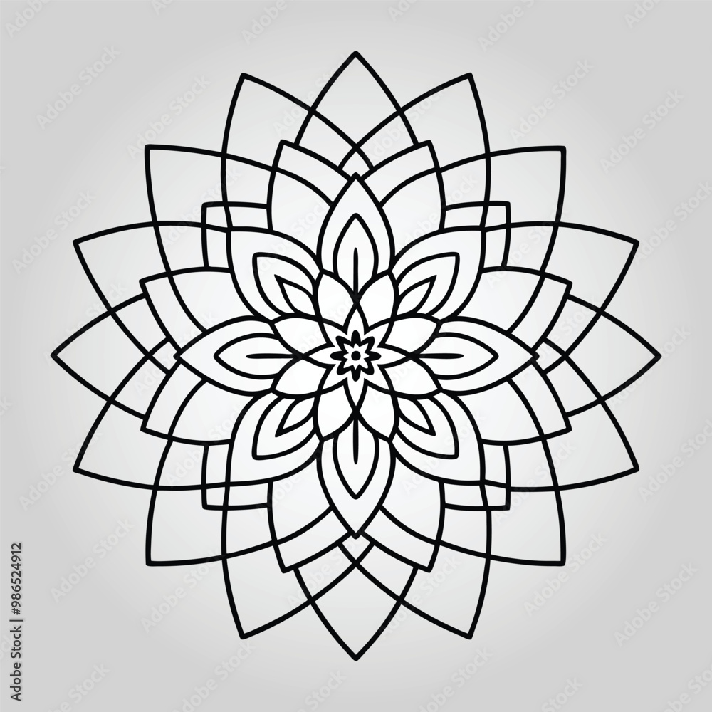 Obraz premium black and white mandala new design