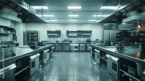 Fototapeta Naklejka Na Ścianę i Meble -  Professional Kitchen Interior