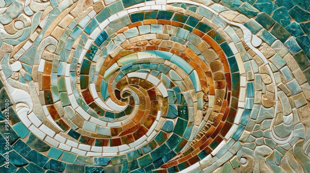 Fototapeta premium Spiral Mosaic Art