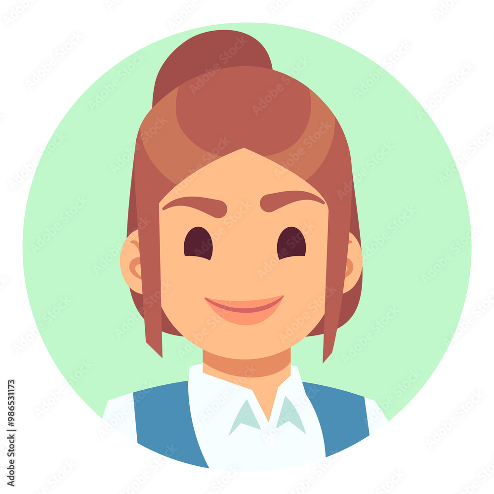 Woman in formal clothes avatar. Team member portrait Woman in formal clothes avatar. Team member portrait