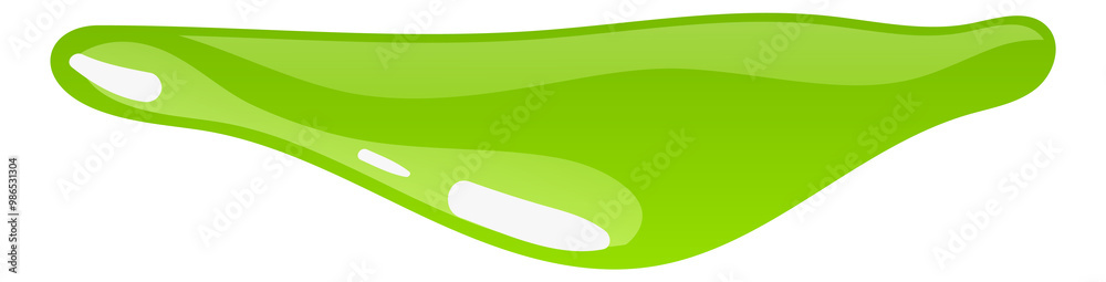 Sticky green liquid. Elastic slime fluid element Sticky green liquid. Elastic slime fluid element
