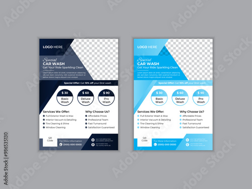 Car Wash Flyer Design Template Layout, Car Cleaning Service flyer, Banner, Washing flyer,  Automobile Rollup Stand design, automobile wash service leaflet design, Car Wash Business Promotion Poster