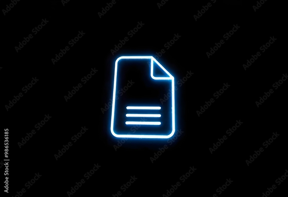 a file symbol on a minimalistic dark mode interface, consisting of a bright white outline of a file with a glowing blue highlight around the edges, giving it a tech-savvy look create with ai a file symbol on a minimalistic dark mode interface, consisting of a bright white outline of a file with a glowing blue highlight around the edges, giving it a tech-savvy look create with ai