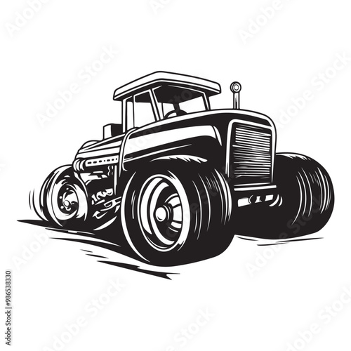 Road Roller Roller-Compactor or Steamroller cartoon Silhouette, compactor roller silhouettes. Heavy machinery for construction and mining