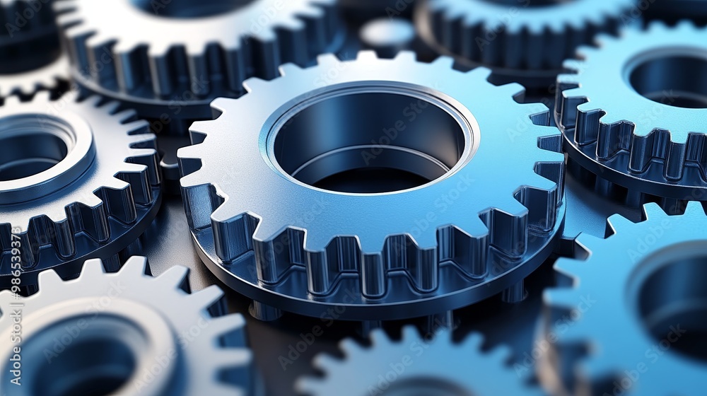 Close-up view of metallic gears arranged in an intricate pattern, showcasing their detailed design and craftsmanship. Close-up view of metallic gears arranged in an intricate pattern, showcasing their detailed design and craftsmanship.