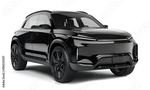 Electric car in concept, EV car isolated	