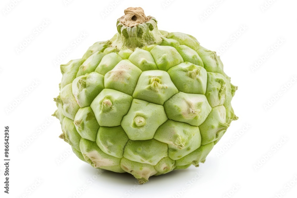 Fototapeta premium A fresh sugar apple isolated on white 
