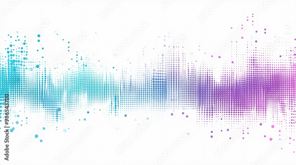 Abstract Pattern of Blue and Purple Circles on White Background Abstract Pattern of Blue and Purple Circles on White Background