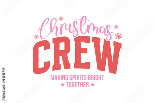 Christmas Crew SVG Typography T shirt  Design