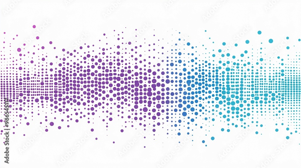 Abstract Purple and Blue Dotted Pattern on White Background Abstract Purple and Blue Dotted Pattern on White Background