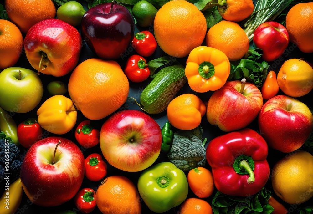 vibrant food safety symbols emblazoned fresh fruits vegetables highlighting quality freshness, colors, produce, icons, colorful, labels, organic, health vibrant food safety symbols emblazoned fresh fruits vegetables highlighting quality freshness, colors, produce, icons, colorful, labels, organic, health