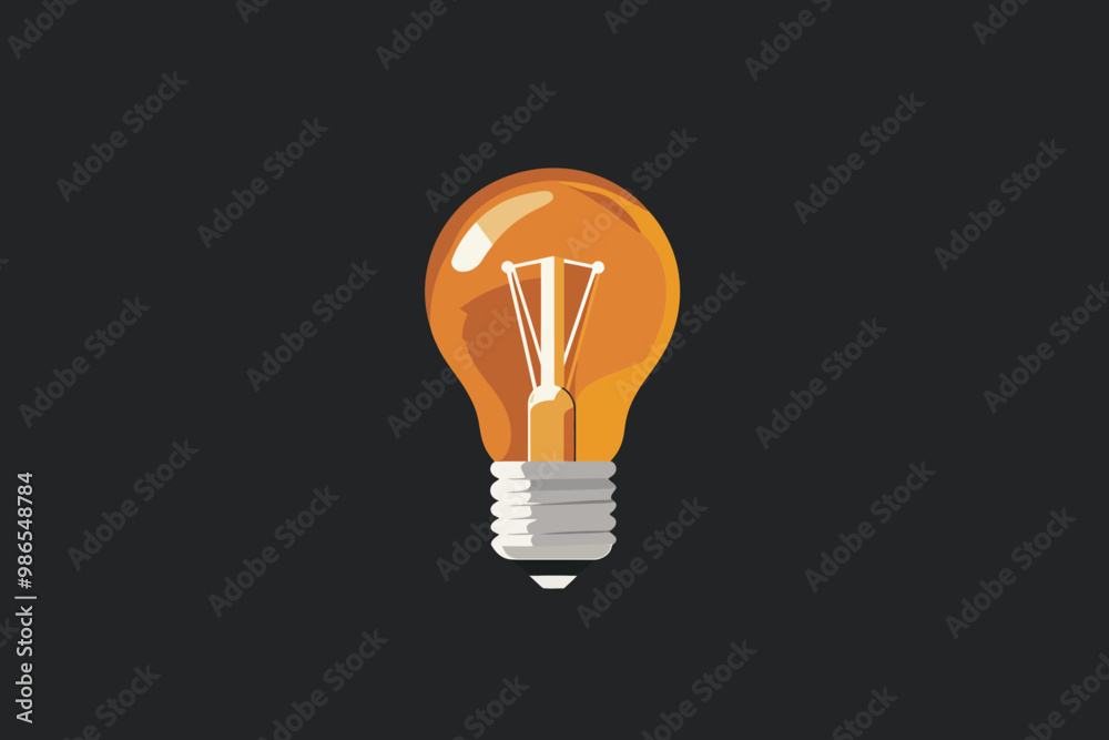 Illuminated Idea: A simple yet powerful image of a glowing light bulb against a dark background, representing inspiration, innovation, and the brilliance of new ideas. Illuminated Idea: A simple yet powerful image of a glowing light bulb against a dark background, representing inspiration, innovation, and the brilliance of new ideas.