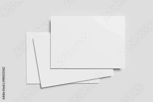 Blank A5 landscape flyer for mockup