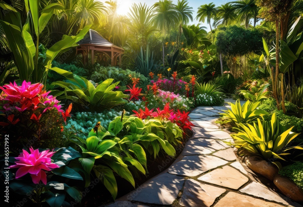vibrant garden layout featuring lush colorful diverse plant pairings stunning outdoor space, plants, flowers, greenery, blooms, design, landscaping