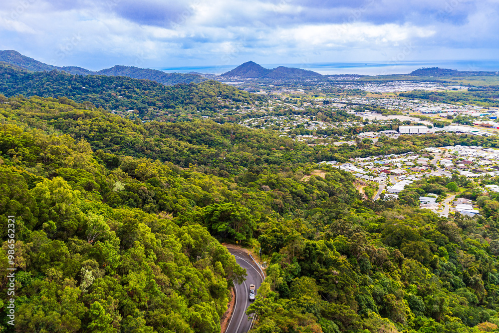 Skyrail Rainforest Cableway from Cairns to Kuranda in Queensland, Australia