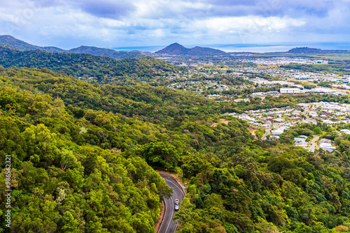 Skyrail Rainforest Cableway from Cairns to Kuranda in Queensland, Australia