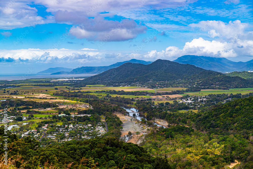 Skyrail Rainforest Cableway from Cairns to Kuranda in Queensland, Australia