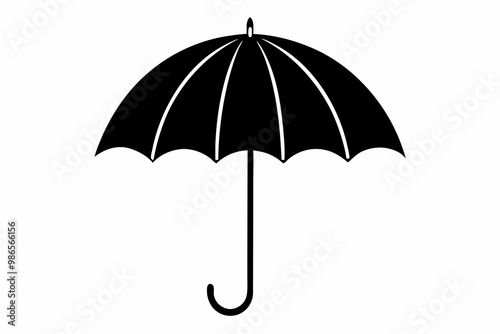 Umbrella silhouette vector illustration perfect for designs prints and creative projects.