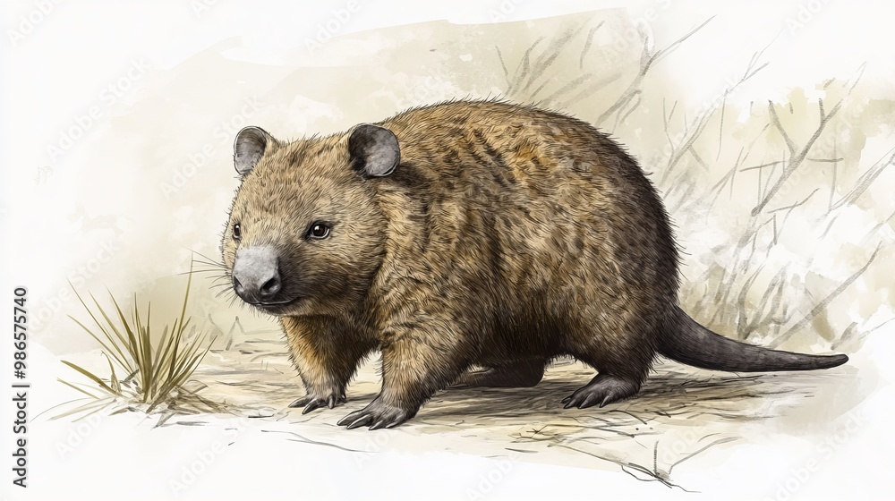 Project Wombat A single wombat, shown as a drawing that can be used in different ...