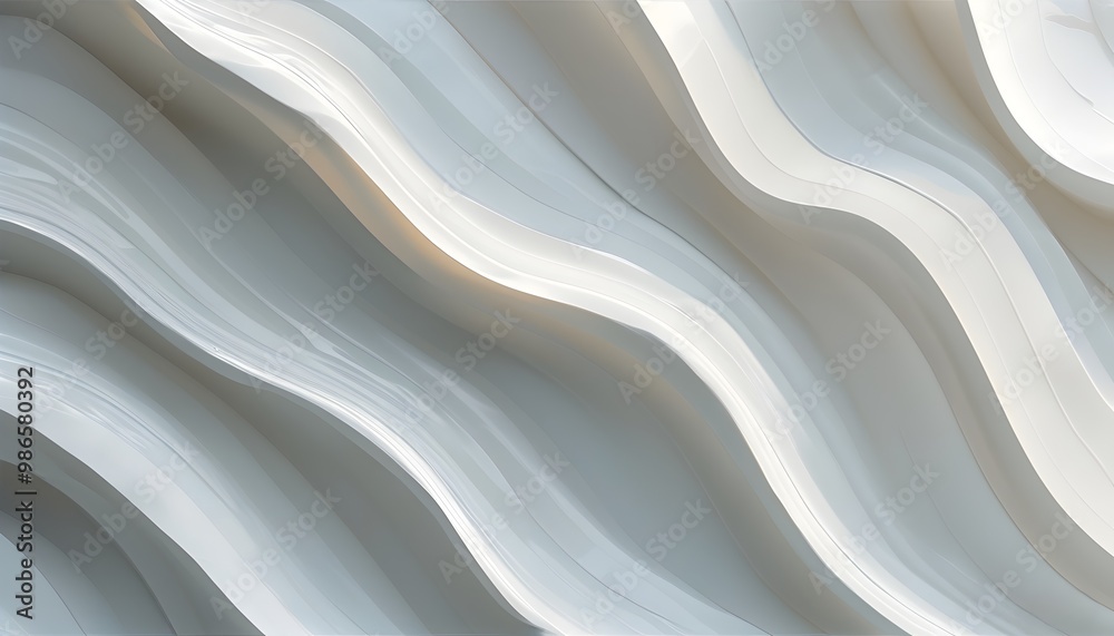 Obraz premium white fabric texture featuring abstract waves for desktop backgrounds