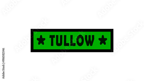 Irish cities in classic colors, the city of Tullow