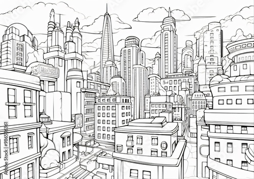 City coloring book