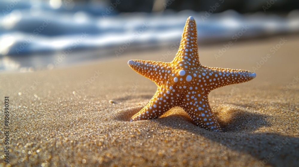Starfish that is sitting on the sand Starfish that is sitting on the sand