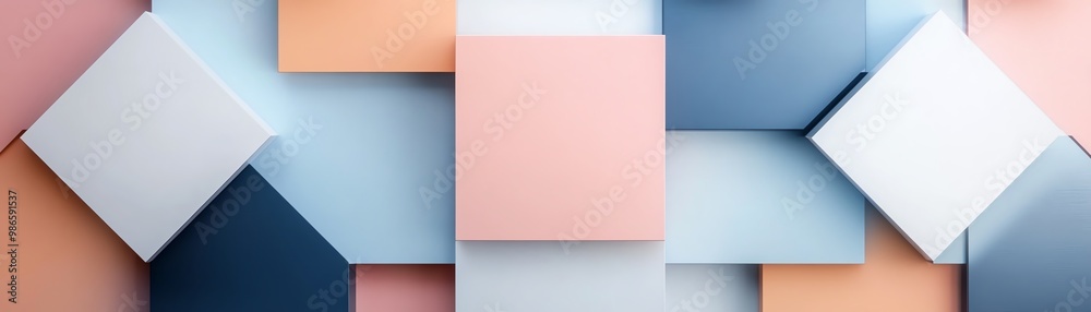 Abstract geometric shapes in pastel colors, including squares and rectangles, creating a modern and minimalistic design. Abstract geometric shapes in pastel colors, including squares and rectangles, creating a modern and minimalistic design.