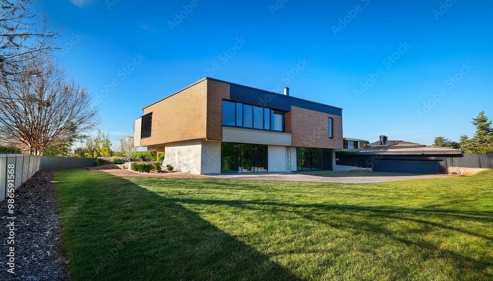 modern house with garden modern house with garden