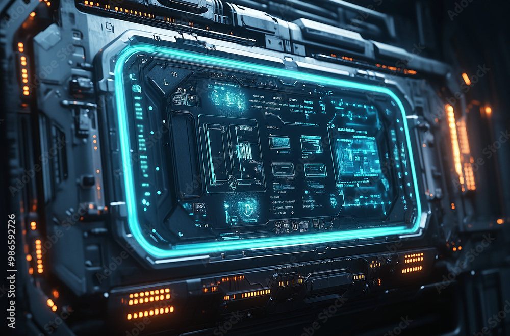 Obraz premium Rectangular Frame with Layered Transparent Panels for a Chic and Modern Look