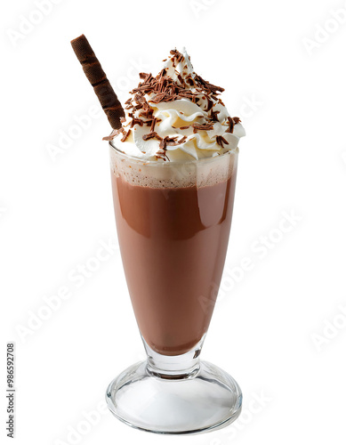 Chocolate milkshake with whipped cream