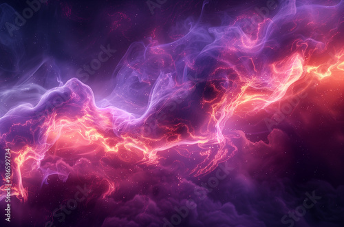 Enthralling Plasma Arcs with Sweeping Curves of Electric Purple and Blue