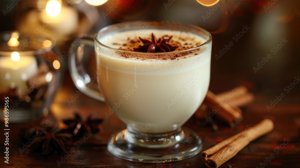 Fragrant chai latte, infused with aromatic spices and topped with a sprinkle of cinnamon, served in an elegant glass mug. A comforting embrace in a cup. Fragrant chai latte, infused with aromatic spices and topped with a sprinkle of cinnamon, served in an elegant glass mug. A comforting embrace in a cup.