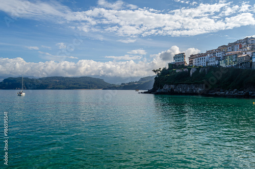 View of the village Lastres, Spain photo